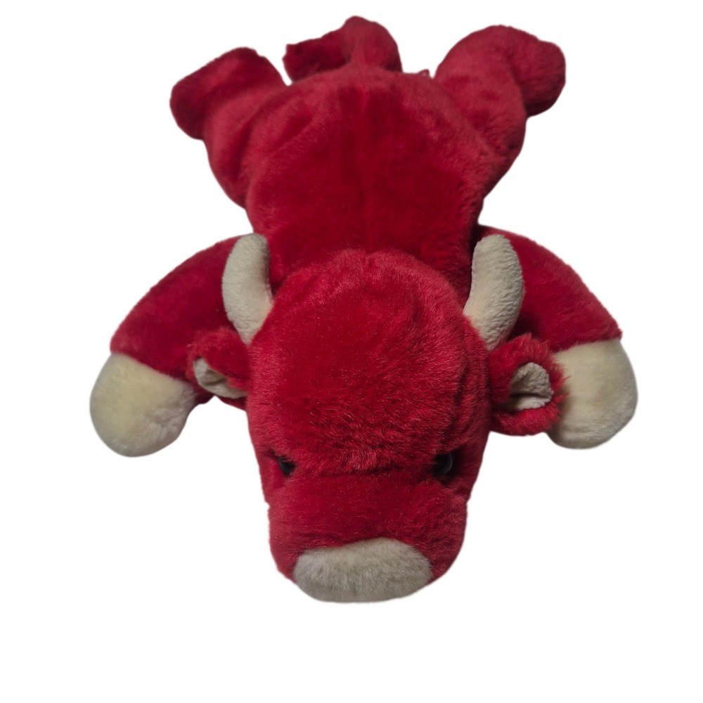 Ty Beanie Buddies Snort Red Bull Plush Unisex Large Vintage 1998 Red 90s Kidcore